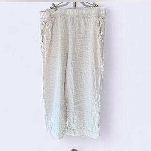 Tahari Cream Linen Pants